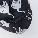 Miu Miu Cat Pattern Clutch Bag Satin Black Silver Auth 205189V-15