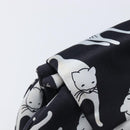 Miu Miu Cat Pattern Clutch Bag Satin Black Silver Auth 205189V-19