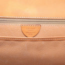 CELINE Macadam Canvas Hand Bag PVC Leather Brown Gold Auth 205190V-12