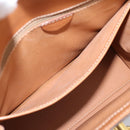 CELINE Macadam Canvas Hand Bag PVC Leather Brown Gold Auth 205190V-22