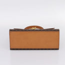 CELINE Macadam Canvas Hand Bag PVC Leather Brown Gold Auth 205190V-5