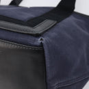 Balenciaga Navy Cabas S Hand Bag Canvas Navy Silver 339933 Auth 205192-10