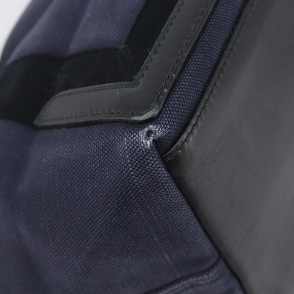 Balenciaga Navy Cabas S Hand Bag Canvas Navy Silver 339933 Auth 205192
