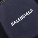 Balenciaga Navy Cabas S Hand Bag Canvas Navy Silver 339933 Auth 205192-14
