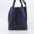 Balenciaga Navy Cabas S Hand Bag Canvas Navy Silver 339933 Auth 205192-5