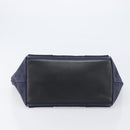 Balenciaga Navy Cabas S Hand Bag Canvas Navy Silver 339933 Auth 205192-9