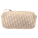 Christian Dior Trotter Canvas Shoulder Bag PVC Pink Silver Auth 205193-3