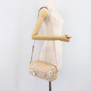 Christian Dior Trotter Canvas Shoulder Bag PVC Pink Silver Auth 205193-33