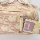 Christian Dior Trotter Canvas Shoulder Bag PVC Pink Silver Auth 205193-6