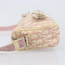 Christian Dior Trotter Canvas Shoulder Bag PVC Pink Silver Auth 205193-7