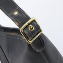 Coach Shoulder Bag Leather Black Gold Auth 205194-16