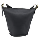 Coach Shoulder Bag Leather Black Gold Auth 205194-2
