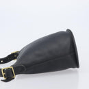 Coach Shoulder Bag Leather Black Gold Auth 205194-5
