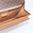 CELINE Macadam Canvas Clutch Bag PVC Leather Brown Gold Auth 205199-22