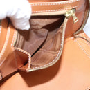 CELINE Macadam Canvas Clutch Bag PVC Leather Brown Gold Auth 205199-31