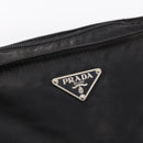 PRADA Shoulder Bag Nylon Black Silver Auth 205200-17