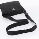 PRADA Shoulder Bag Nylon Black Silver Auth 205200-7