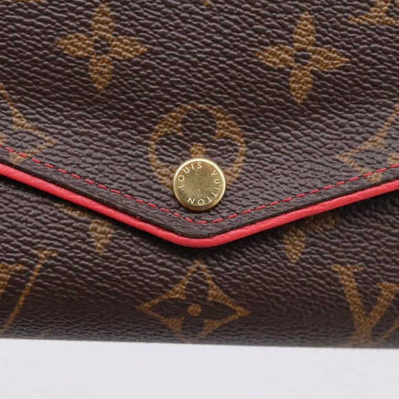 LOUIS VUITTON Monogram Portefeiulle Sarah Retiro Poppy Petal M41951 Auth 205201M