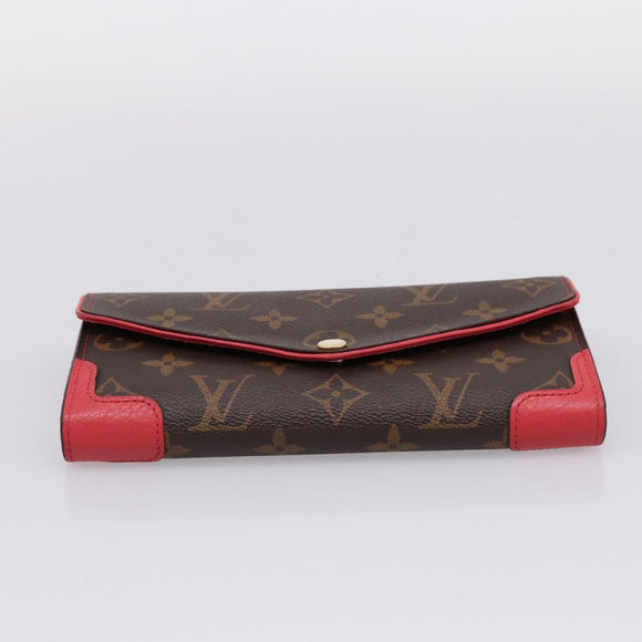 LOUIS VUITTON Monogram Portefeiulle Sarah Retiro Poppy Petal M41951 Auth 205201M