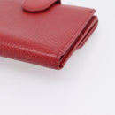 GUCCI Interlocking Bifold Wallet Leather Red Gold Beige 615525 Auth 205205V-15