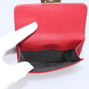 GUCCI Interlocking Bifold Wallet Leather Red Gold Beige 615525 Auth 205205V-8