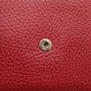 GUCCI Interlocking Bifold Wallet Leather Red Gold Beige 615525 Auth 205205V-11