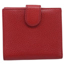 GUCCI Interlocking Bifold Wallet Leather Red Gold Beige 615525 Auth 205205V-2