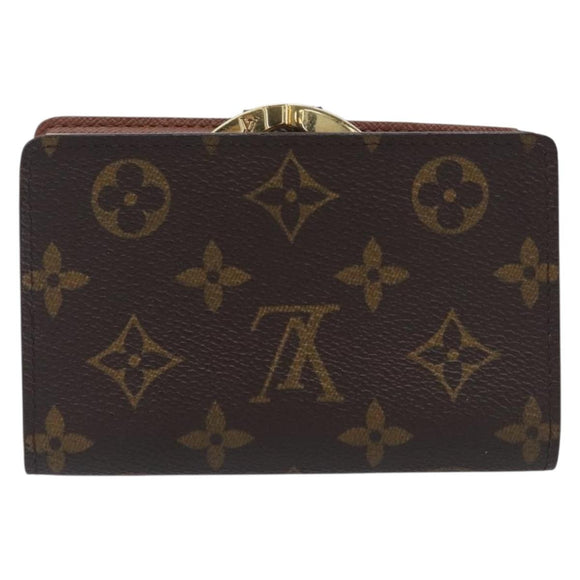 LOUIS VUITTON Monogram Porte Monnaie Billets Viennois Wallet M61663 Auth 205211V