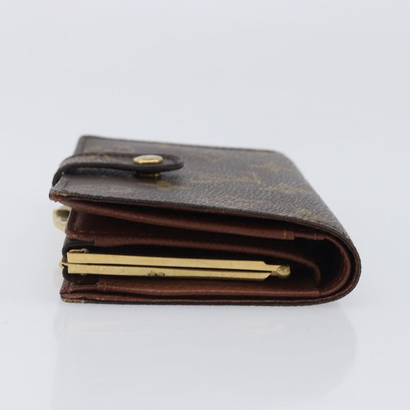 LOUIS VUITTON Monogram Porte Monnaie Billets Viennois Wallet M61663 Auth 205211V