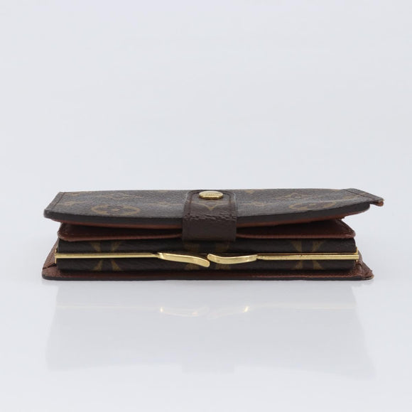 LOUIS VUITTON Monogram Porte Monnaie Billets Viennois Wallet M61663 Auth 205211V