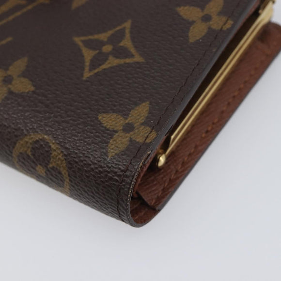 LOUIS VUITTON Monogram Porte Monnaie Billets Viennois Wallet M61663 Auth 205211V