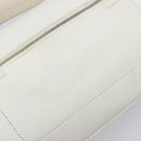 CELINE Hand Bag Leather White Gold Auth 205212A-19
