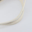 CELINE Hand Bag Leather White Gold Auth 205212A-8