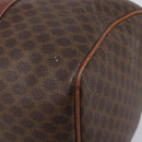 CELINE Macadam Canvas Boston Bag PVC Leather Brown Gold Auth 205213V-17