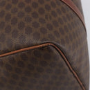 CELINE Macadam Canvas Boston Bag PVC Leather Brown Gold Auth 205213V-18