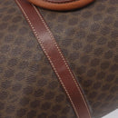 CELINE Macadam Canvas Boston Bag PVC Leather Brown Gold Auth 205213V-10