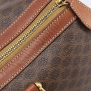 CELINE Macadam Canvas Boston Bag PVC Leather Brown Gold Auth 205213V-7