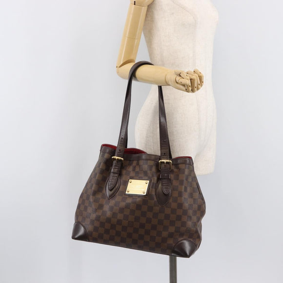 LOUIS VUITTON Damier Ebene Hampstead MM Tote Bag N51204 LV Auth 205214