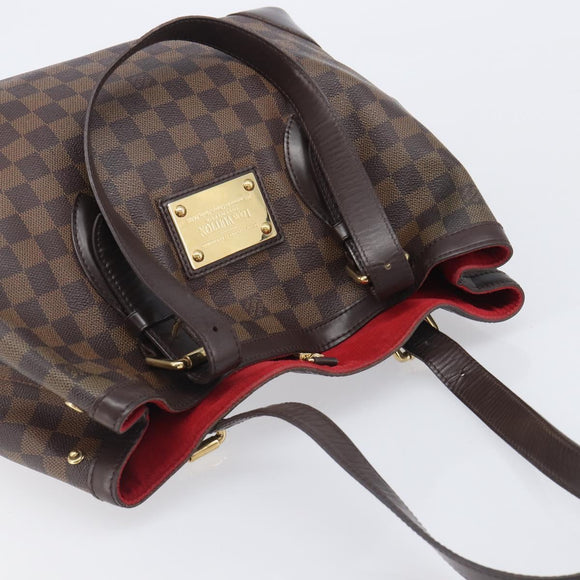 LOUIS VUITTON Damier Ebene Hampstead MM Tote Bag N51204 LV Auth 205214