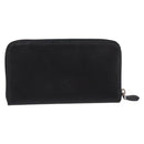 PRADA Long Wallet Saffiano leather Black Silver Auth 205215V-2