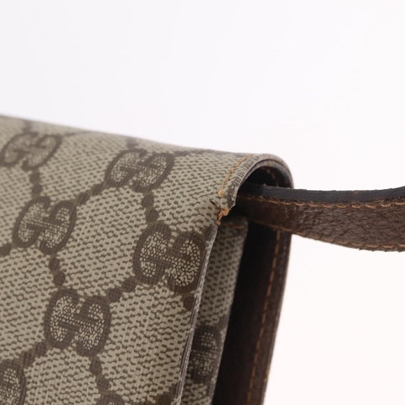GUCCI GG Supreme Shoulder Bag PVC Beige Gold 56 02 504 Auth 205220
