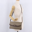 GUCCI GG Supreme Shoulder Bag PVC Beige Gold 56 02 504 Auth 205220-36