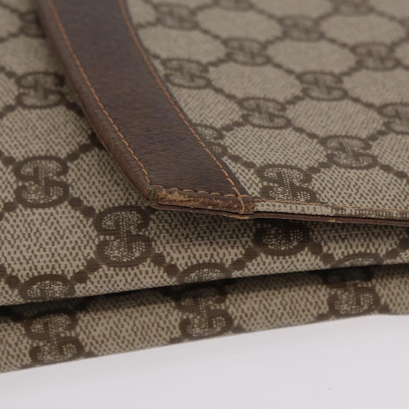 GUCCI GG Supreme Shoulder Bag PVC Beige Gold 56 02 504 Auth 205220