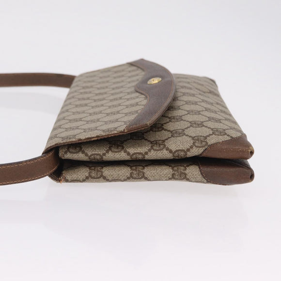 GUCCI GG Supreme Shoulder Bag PVC Beige Gold 56 02 504 Auth 205220