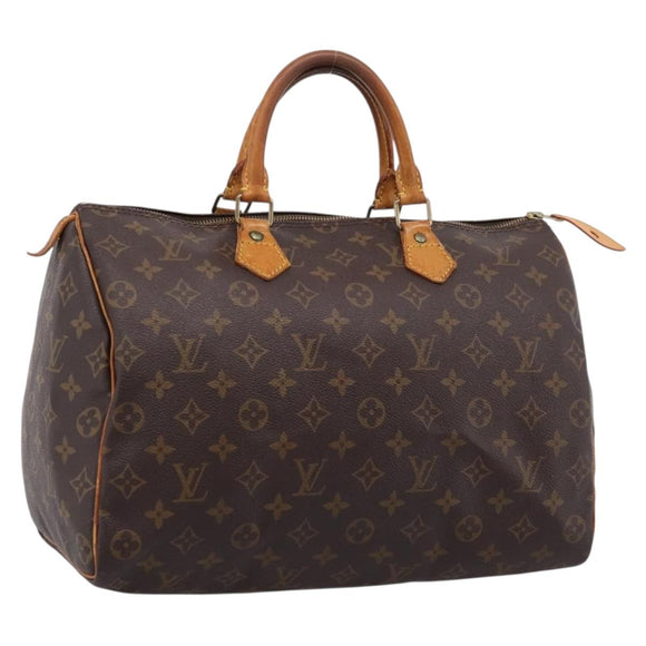 LOUIS VUITTON Monogram Speedy 35 Hand Bag M41524 LV Auth 205222
