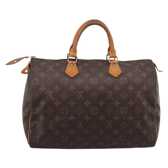 LOUIS VUITTON Monogram Speedy 35 Hand Bag M41524 LV Auth 205222
