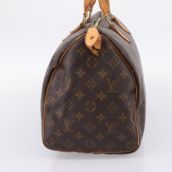 LOUIS VUITTON Monogram Speedy 35 Hand Bag M41524 LV Auth 205222