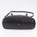 GUCCI Bamboo Hand Bag Leather 2way Black Gold 000 904 0290 Auth 205223-11