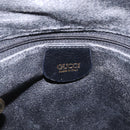 GUCCI Bamboo Hand Bag Leather 2way Black Gold 000 904 0290 Auth 205223-17