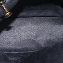 GUCCI Bamboo Hand Bag Leather 2way Black Gold 000 904 0290 Auth 205223-18